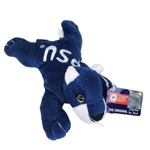 NCAA Penn State Nittany Lion "PSU" Stitched Navy Blue & White Mascot Beanie